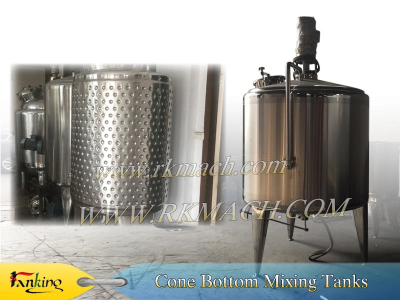 200~2000 Liter Customized Stainless Steel Tank High Speed Mixer for Cosmetic Creams Sanitizer