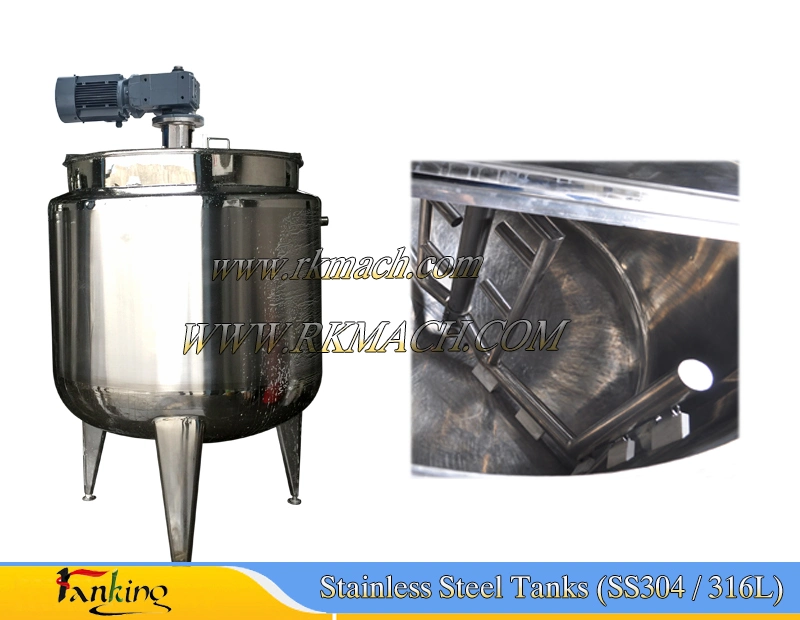 200~2000 Liter Customized Stainless Steel Tank High Speed Mixer for Cosmetic Creams Sanitizer