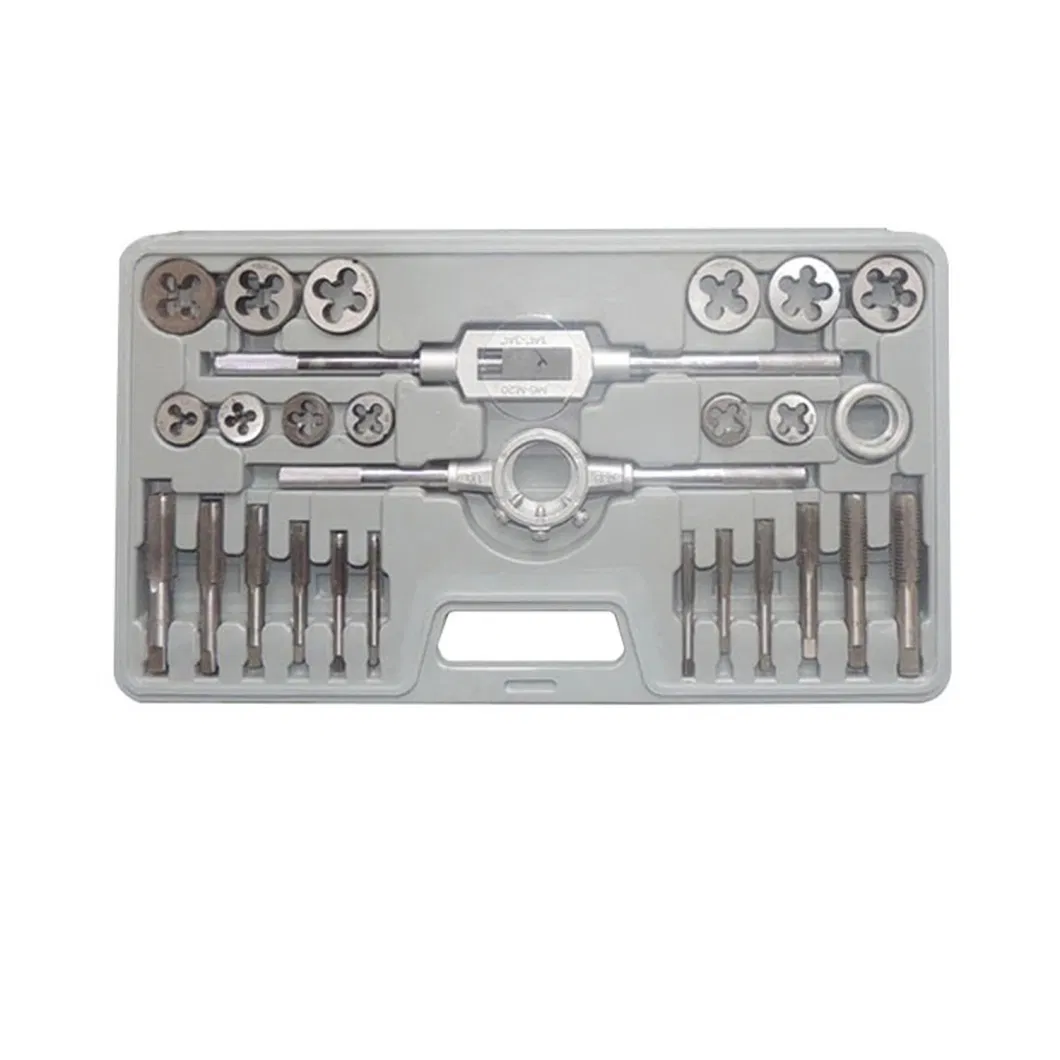 Coarse and Fine Teeth Essential Threading Tool Kit Taps &amp; Dies with Complete Handles Accessories and Case