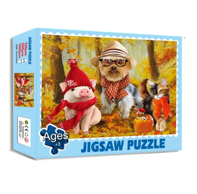 Custom Magnetic Box Die Cut Paper Jigsaw Puzzle Magnetic Toy Set