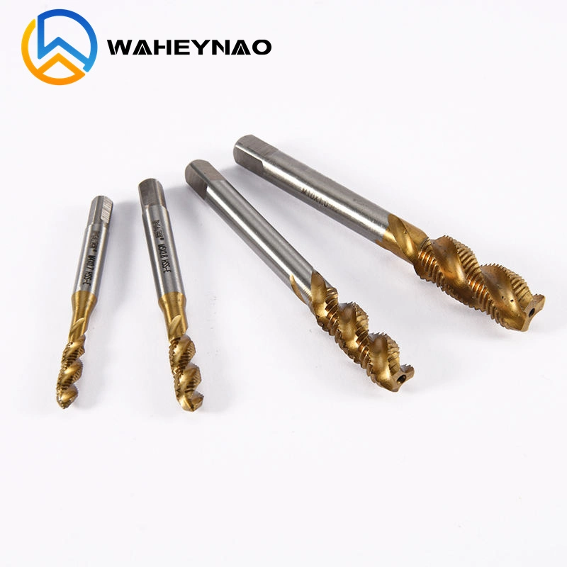 HSS-Co M3-M10 DIN371 Spiral Flute Taps Machine Taps Spiral Point Taps with Tin Coated Threading Cutter Tools