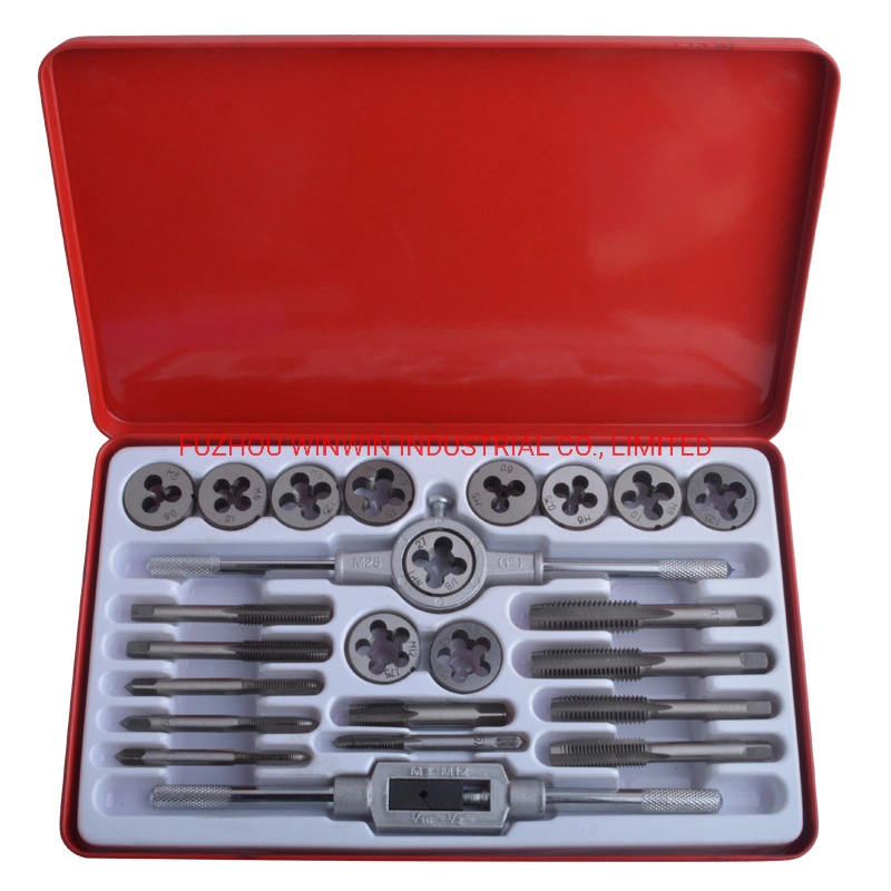 24PCS Threading Tools Alloy Steel SAE Tap and Die Set (WW-24TD01)