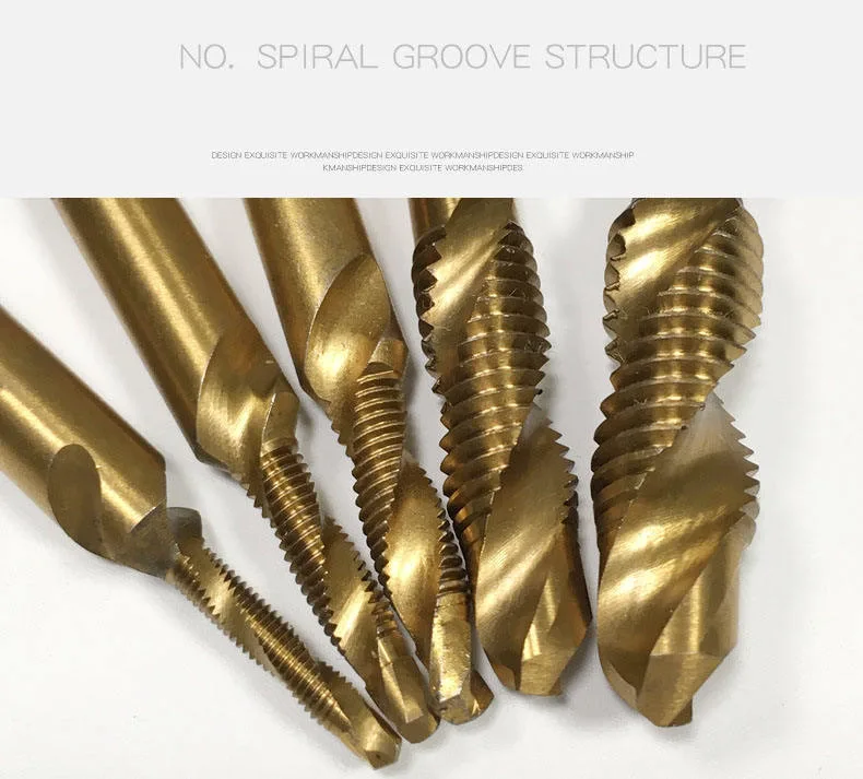 High Speed Steel Favorable Drill Bit Manufacturers Drill and Tap HSS Spiral Pointed Flute Taps Drill Bits Set