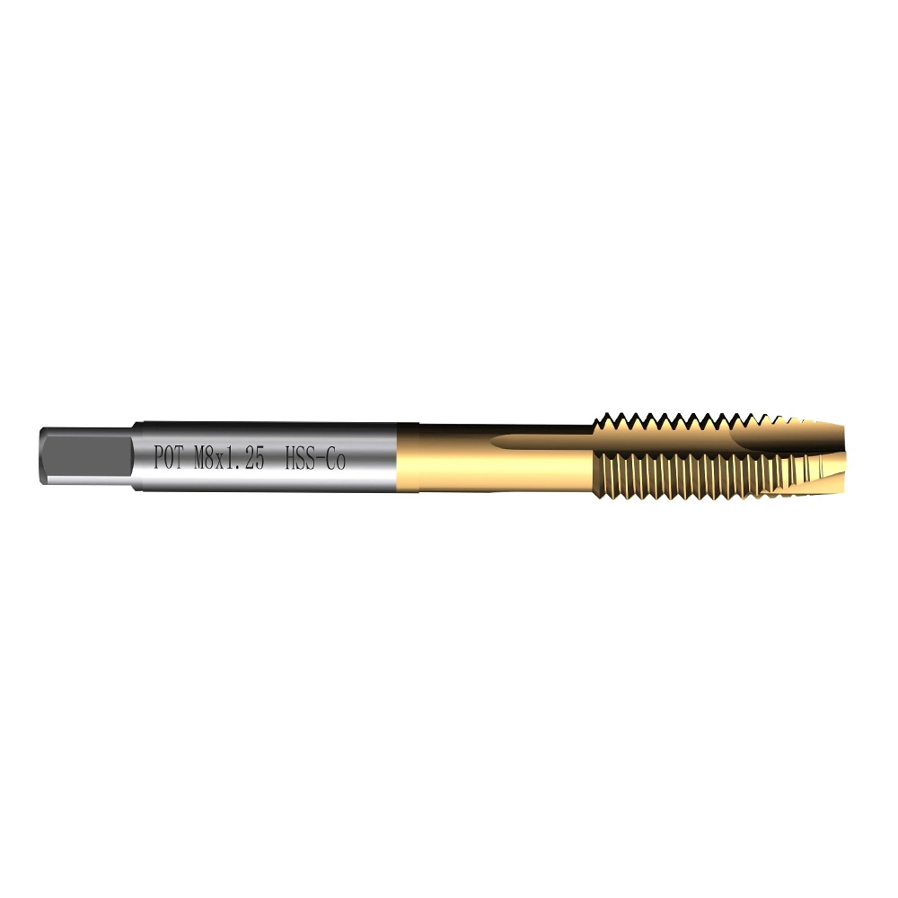 Low Carbon Steel Copper Tapping Tools HSS Spiral Flute Tip Tap