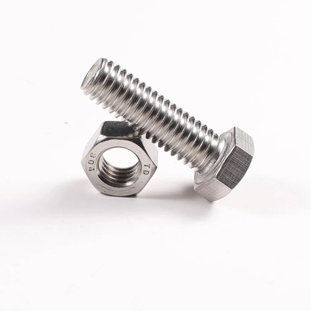 Instock Stainless Steel 304 Metric Hex Bolt and Nut and Washer Bolt Set