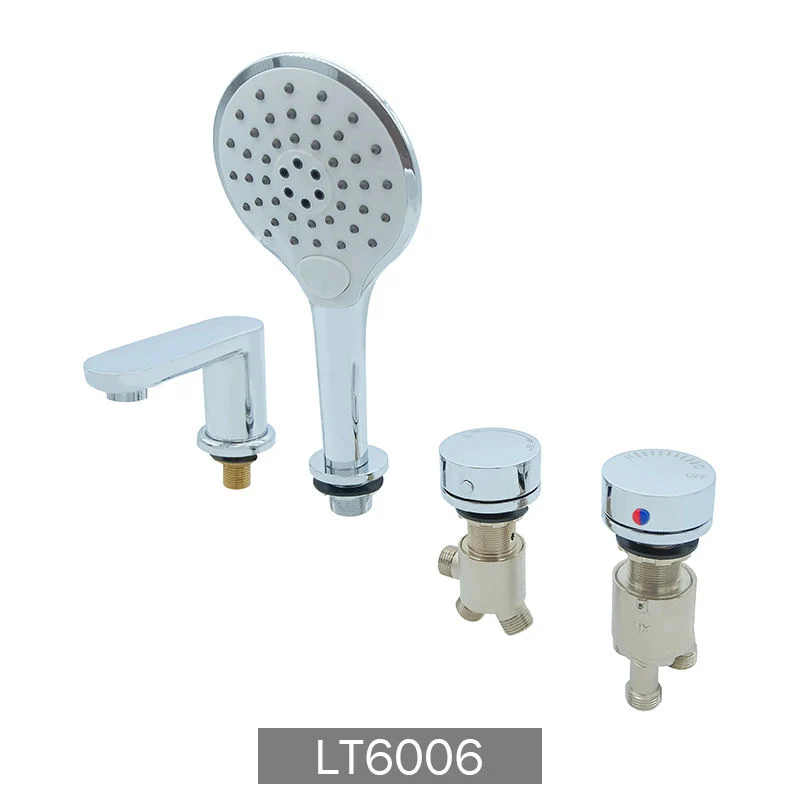 Modern Design Wholesale Deck Mounted 5-Hole Bathtub Mixer Large Water Output Bathtub Faucet