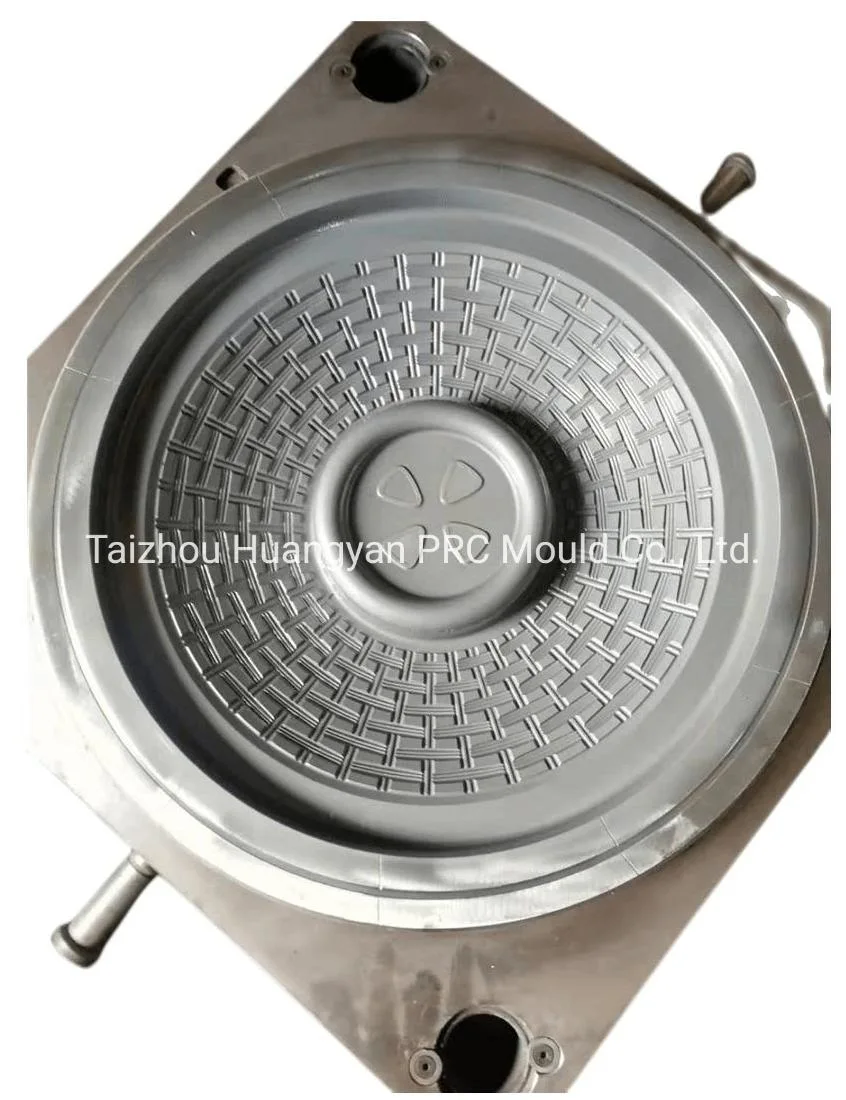 High Quality Plastic Big Round Laundry Clothes Basket Injection Mould with Lid