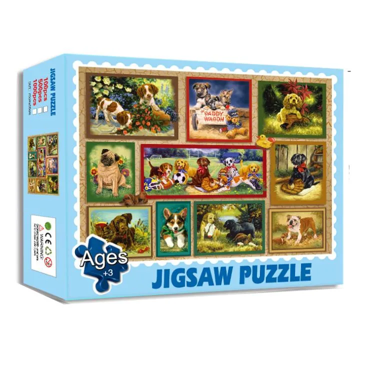 Custom Magnetic Box Die Cut Paper Jigsaw Puzzle Magnetic Toy Set