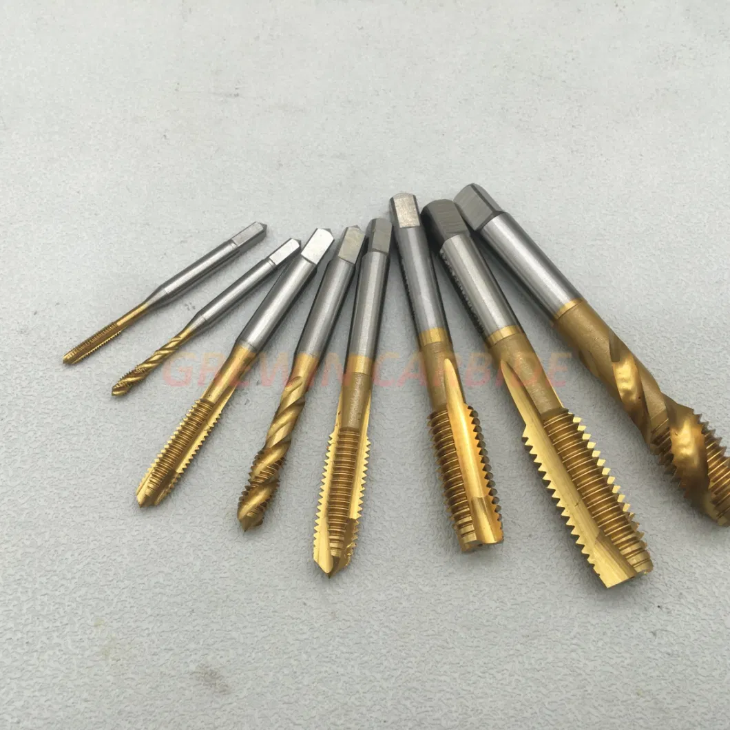 Grewin-Wholesale Price Hsse HSS-Pm HSS M35 Taps Straight Taps Spiral Tap Forming Taps M8*1.25 M10*1.5 M12*1.75 Machine Taps with Tin Coating