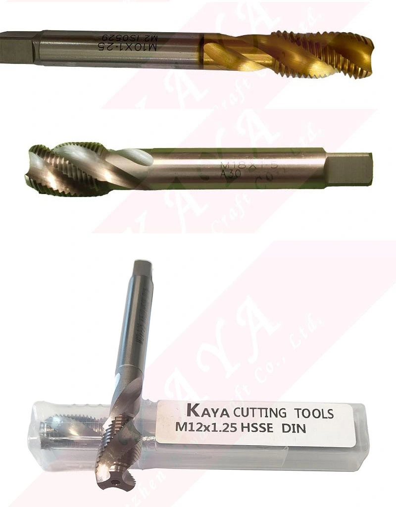 Cutting Tool Spiral Flute Screw Thread Taps Tool HSS Threading Taps M12X1.25-K639-Hsse-DIN