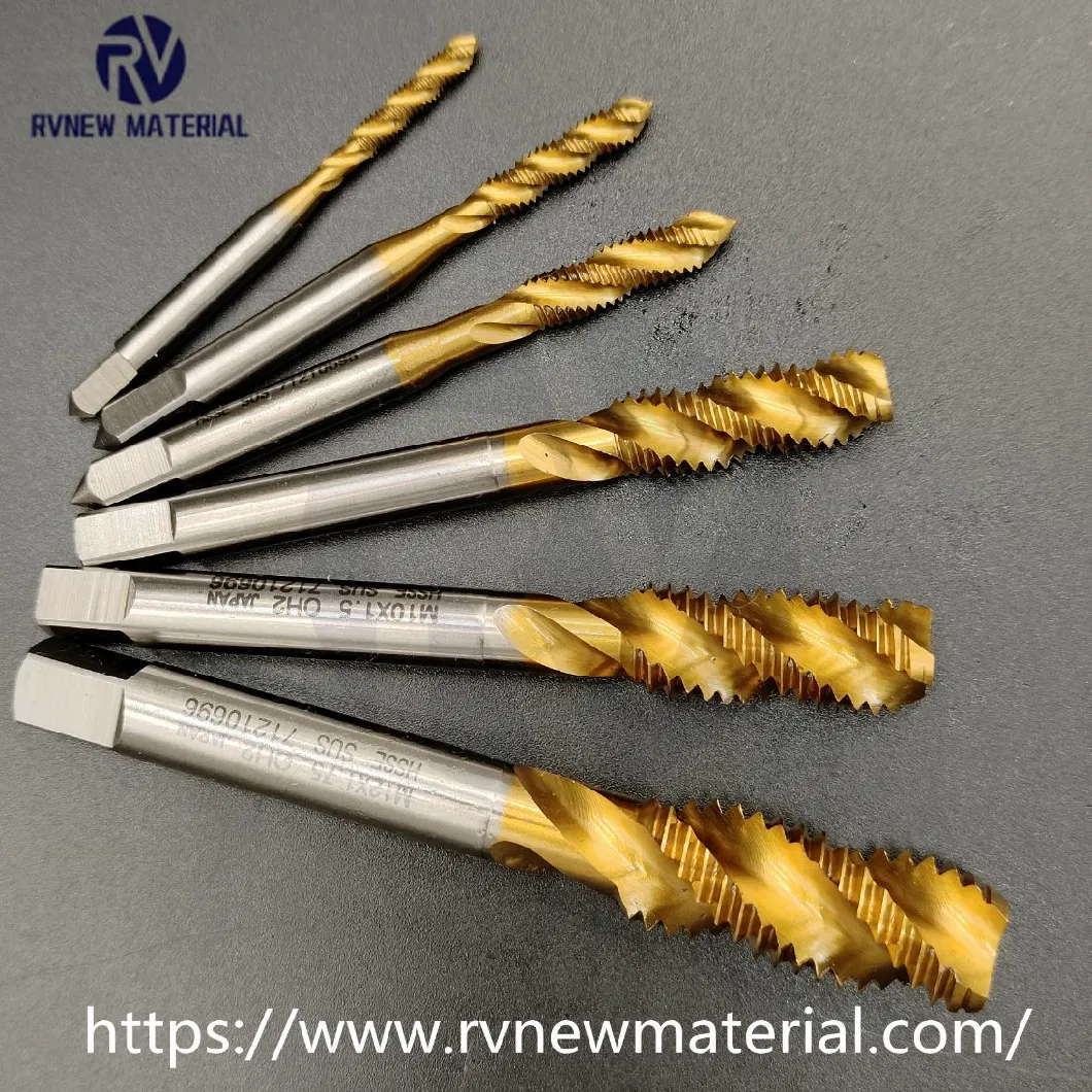 Titanium Coated Machine Tap Spiral Tip Tap M2-M10