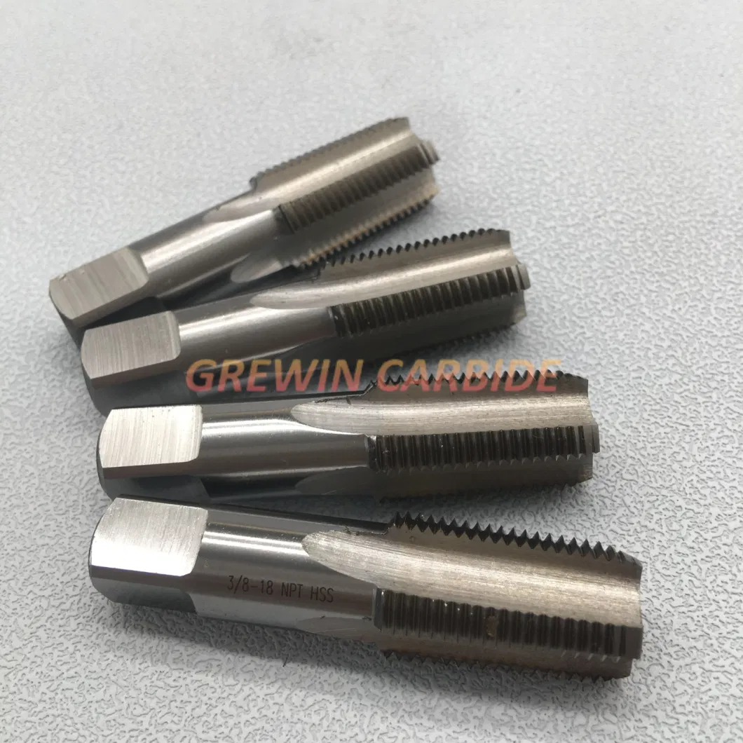 Grewin-Wholesale Price for Threading Tool HSS NPT Pipe Thread Screw Taps Carbide Taps 1/16 1/8 1/4 3/8 1/2 3/4 1 2 3 4 Inches Standard Size