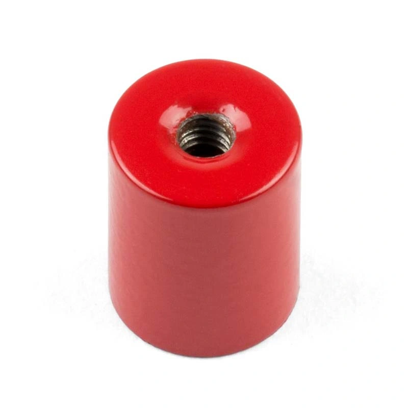 Strong Red Paint U Shaped AlNiCo Pot Magnet with Threaded Hole