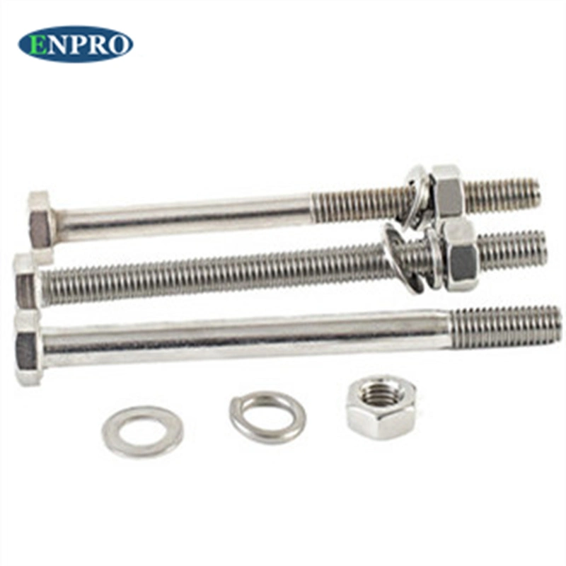 Hot Sales Hardware Fasteners Stainless Steel Long Size Hex Bolt &amp; Nut