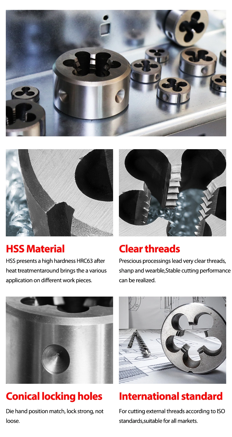 DIN223 Standard 1/2-28 Unef Round Die, Machine Thread Right Hand Threading Die