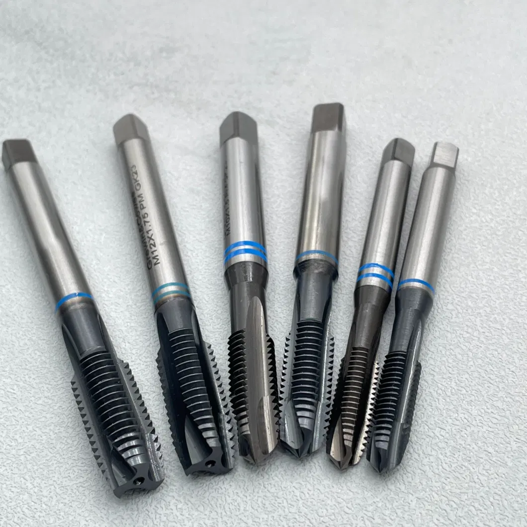 Gw-M8*1.25 mm Tin Coated HSS-Pm Machine Straight Screw Pointed Taps Tapping Thread Forming Tap