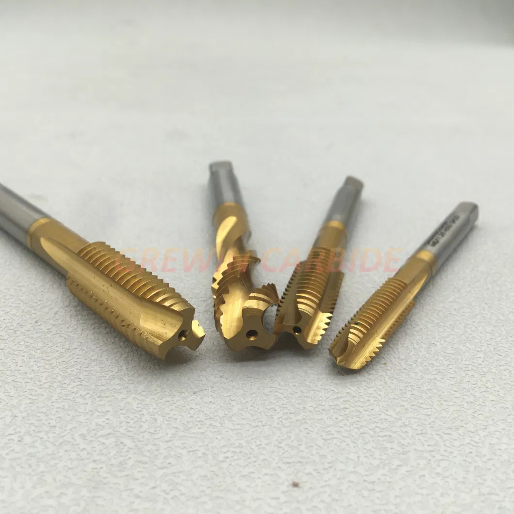 Grewin-Wholesale Price Hsse HSS-Pm HSS M35 Taps Straight Taps Spiral Tap Forming Taps M8*1.25 M10*1.5 M12*1.75 Machine Taps with Tin Coating