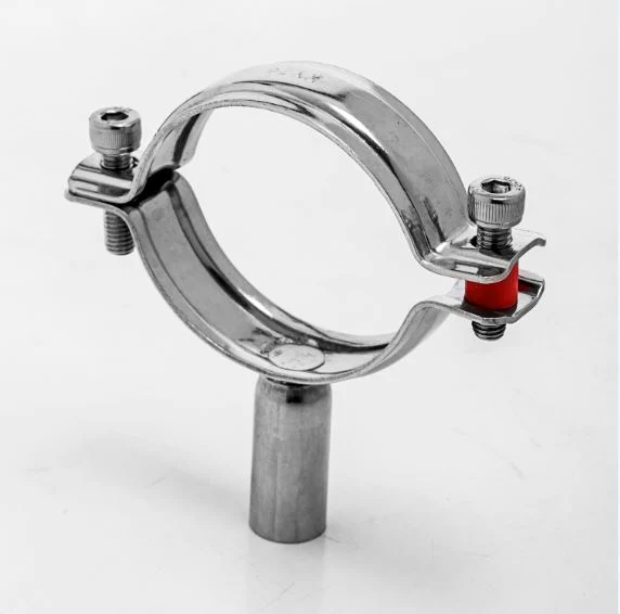 SS304 Hygienic Pipe Holder with Various Clamp Nut