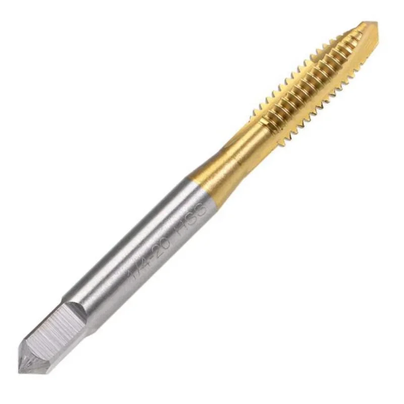 ISO529 Standard Tin Coated HSS-M2 Material Screw Thread Spiral Point Machine Tap