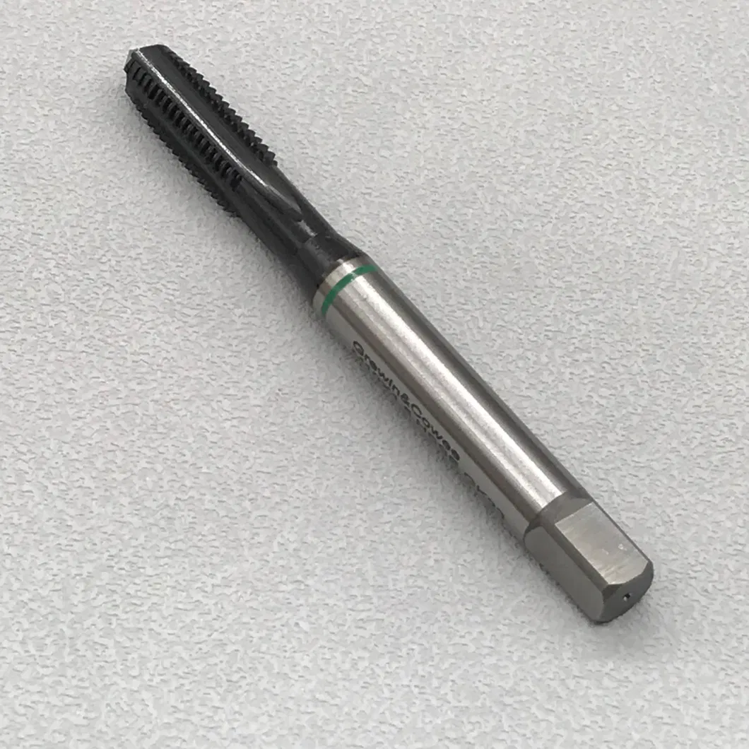 Grewin-Wholesale Price High Speed Steel Tip Tap Spiral Point Taps Straight Taps with Green Ring DIN371 DIN 376 Hsse HSS-Pm Machine Taps for Cast Iron, Aluminium