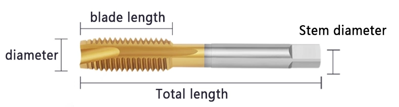 High Speed Steel DIN371/376 Machine Taps with 5% Cobalt M2 M3 M4 M5 M6 M8 M10 M12