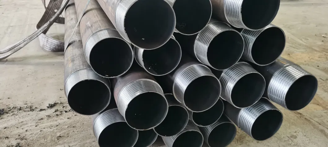 Micropile Steel Tube with Pointing Drilling Hole Male and Female Threading for Deep Foundation Od60.3mm Wt6mm, Steel Pipe