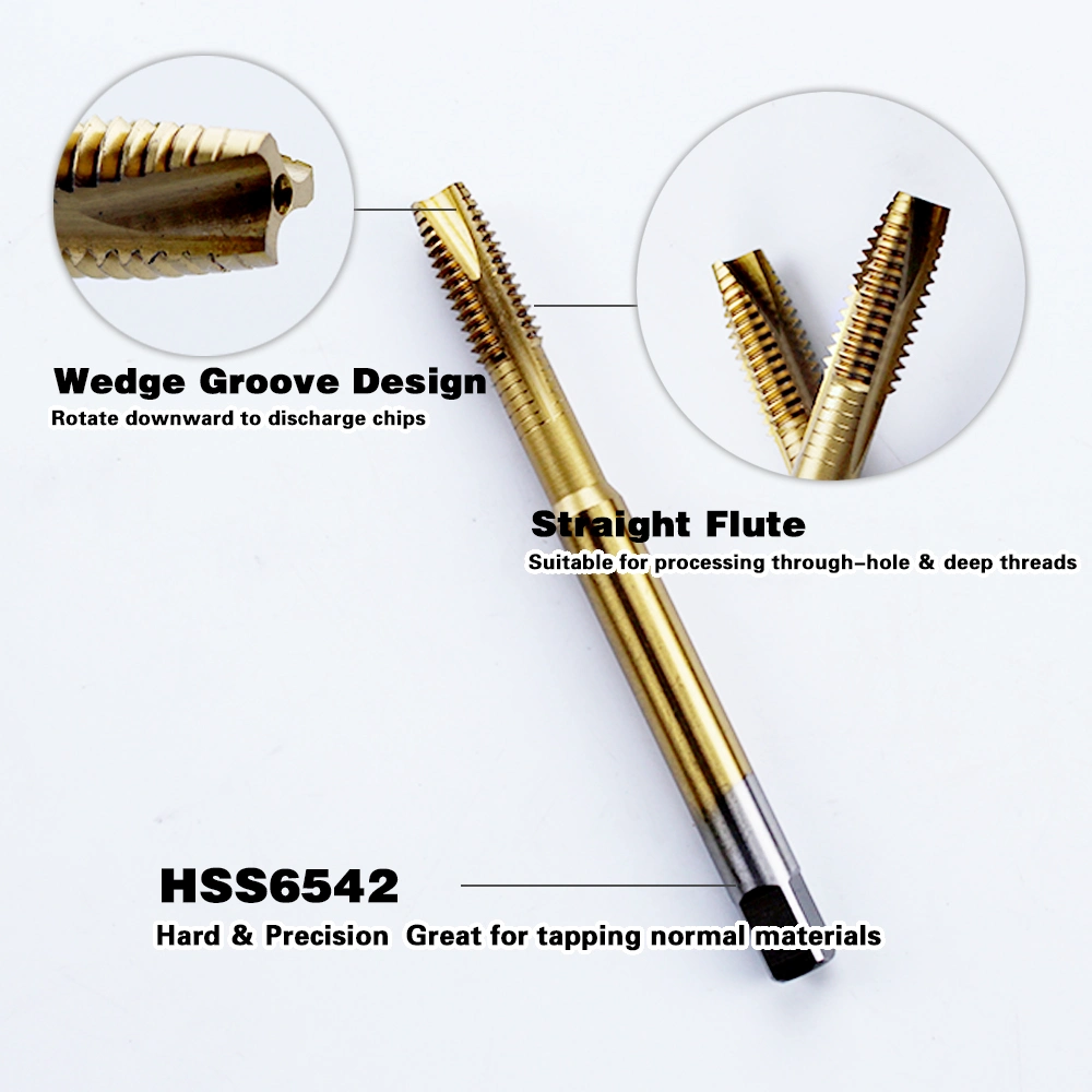 DIN371 DIN 376 Machine Tap with Ticn Coating Spiral Pointed Thread Cutting Tool