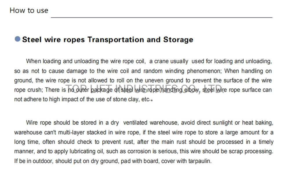 6X19+FC Galvanized / Ungalvanized Steel Wire Rope