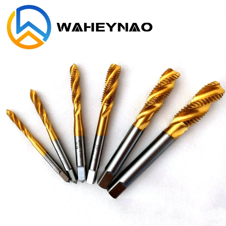 Waheynao High Speed Steel M35 Tin Coated Metric Spiral Taps