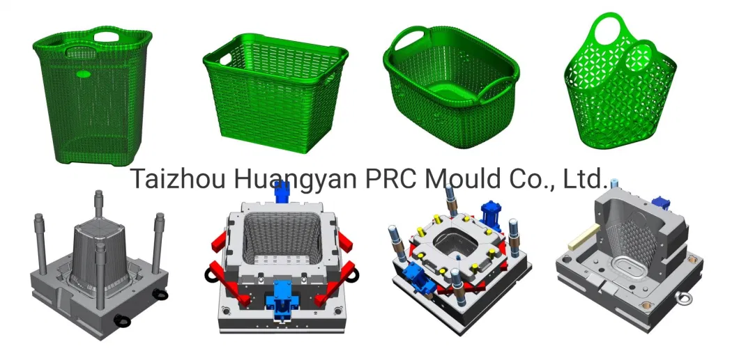 High Quality Plastic Big Round Laundry Clothes Basket Injection Mould with Lid