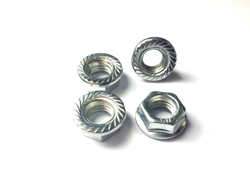 1/4-20 Serrated Flange Hex Lock Nuts 304 Stainless Steel Serrated Metric Hex Flange Lock Nuts