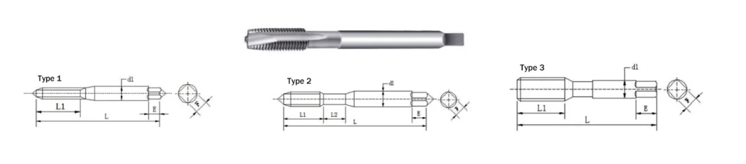 High-Speed Steel Screw Tip Machine Tap M3-M8 Through Hole Tapping Internal Thread