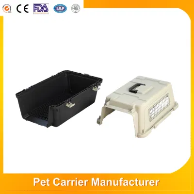 Air Approved Pet Carrier Products Outdoor Iron Door Cat Dog Kennel Luxury Puppy Rabbit Carrier Airline Transport Box Travel Dog Cage with Wheels