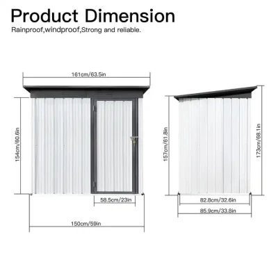 Outdoor Storage Sheds Firm Structure Metal Ggarden to House Sheds and Utility Storage Bicycle Shed American Warehouse