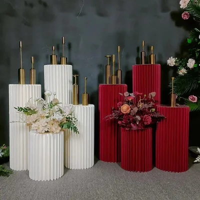  Wedding Party Cake Paper Pedestal Stand Folding Display Outdoor Dessert Table Ornament