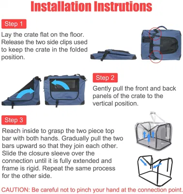Large Cat Carrier Soft-Sided Portable Pet Crate for Car Traveling with Collapsible Litter Box and Bowl
