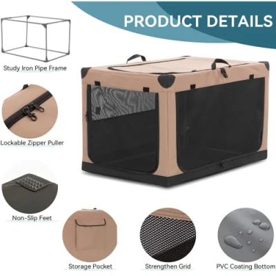 Modern High-Quality Soft Strengthen Sewing Fabric Collapsible Dog Crate