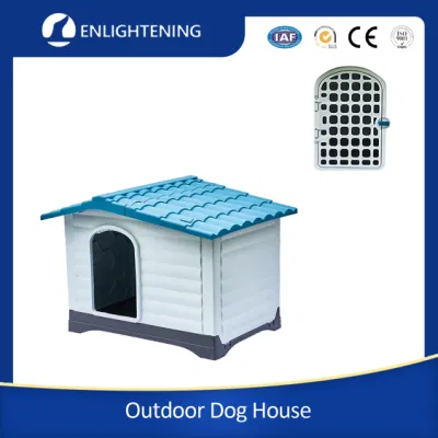 Big Cheap Outside Plastic Dog Kennel House Roof Skylight Window Heated Double Door Outdoor Pet Cage Dog Kennel Buildings House for Sale
