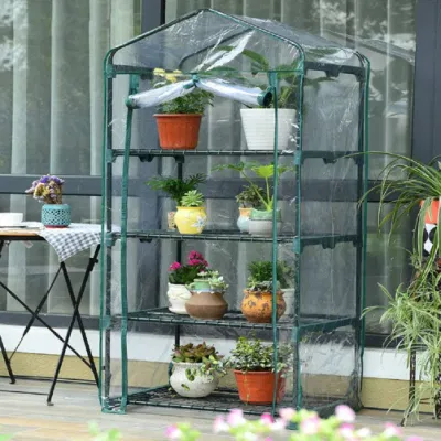  China Mini Greenhouse 4 Shelf Garden Greenhouse
