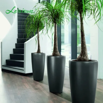 Modern Flower Pots for Indoor Plastic Plant Pot for Outdoor Decoration with Self-Watering Functions Garden Planter (HG-3301-ZS)