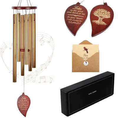 Solar Light Hummingbird Wind Chimes Outdoor Garden Ornaments