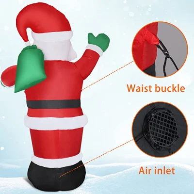 1.5m Christmas Inflatable Santa Claus Yard Art Decoration