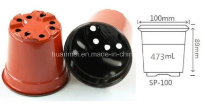  Cheap Thermoforming Plastic Succulent Ruond Flower Pot Black Garden Planter