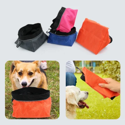  Folding and Storage Outdoor Promotion ODM/OEM Multi-Color Sublimation Collapsible Portable Pet Dog Bowl