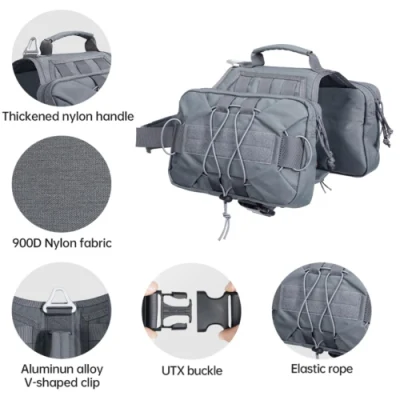 Dog with a Backpack Dog Saddle Bag Backpack for Travel Camping Hiking