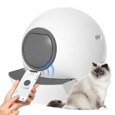  Electronic Cat Litter Box Automatic Self Cleaning Semi-Closed Pet Toilet Smart APP Control