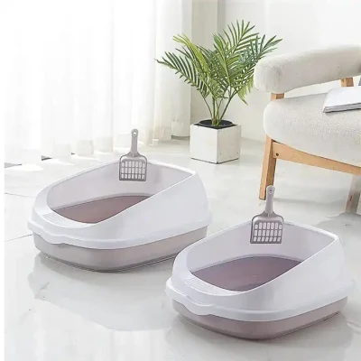  Semi-Enclosed Litter Box for Cats