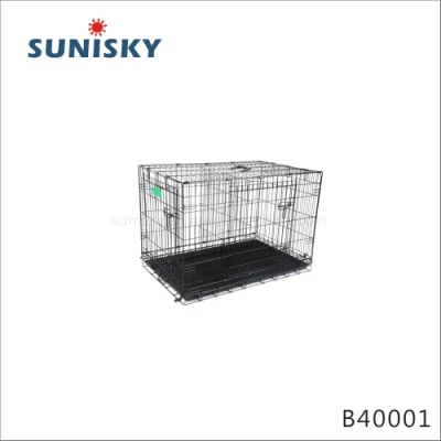  B40001 Wire Pet Cages House for Dogs and Cats Foldable Iron Carriers Animal Cage Crate Boarding Kennels Collapsible Places