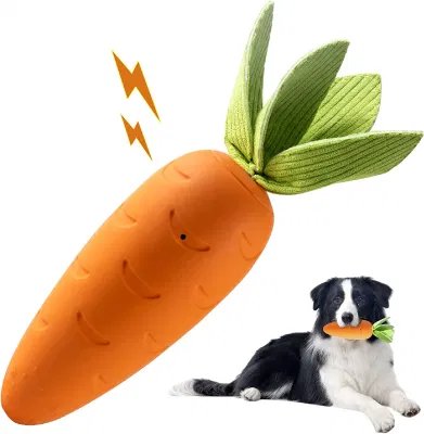 OEM/ODM Indestructible Rubber Squeaky Chew Pet Dog Toys with Tough Durable Teeth-Cleaning
