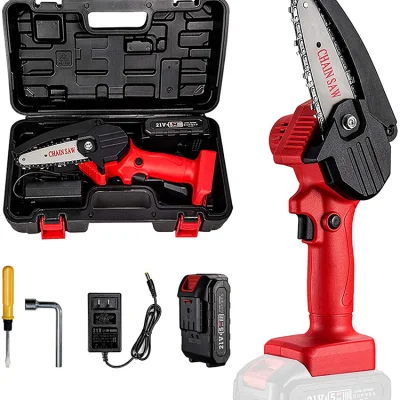Electric Chainsaw Tree Cutting Cordless Chainsaw with Battery Mini Chain Saw Brushless Electric Chainsaw